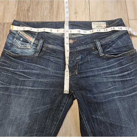 Diesel Matic Stretch Denim Jeans Dark Wash Straight Relaxed Women's 31 - Picture 3 of 12